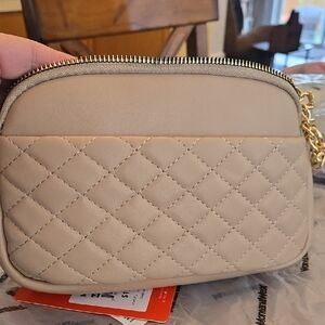 Montana West Quilted Beige Crossbody Bag
